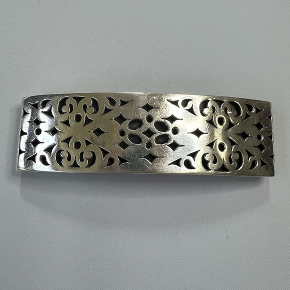 Vintage Sterling Silver French Hair Barrette - Picture 1 of 16